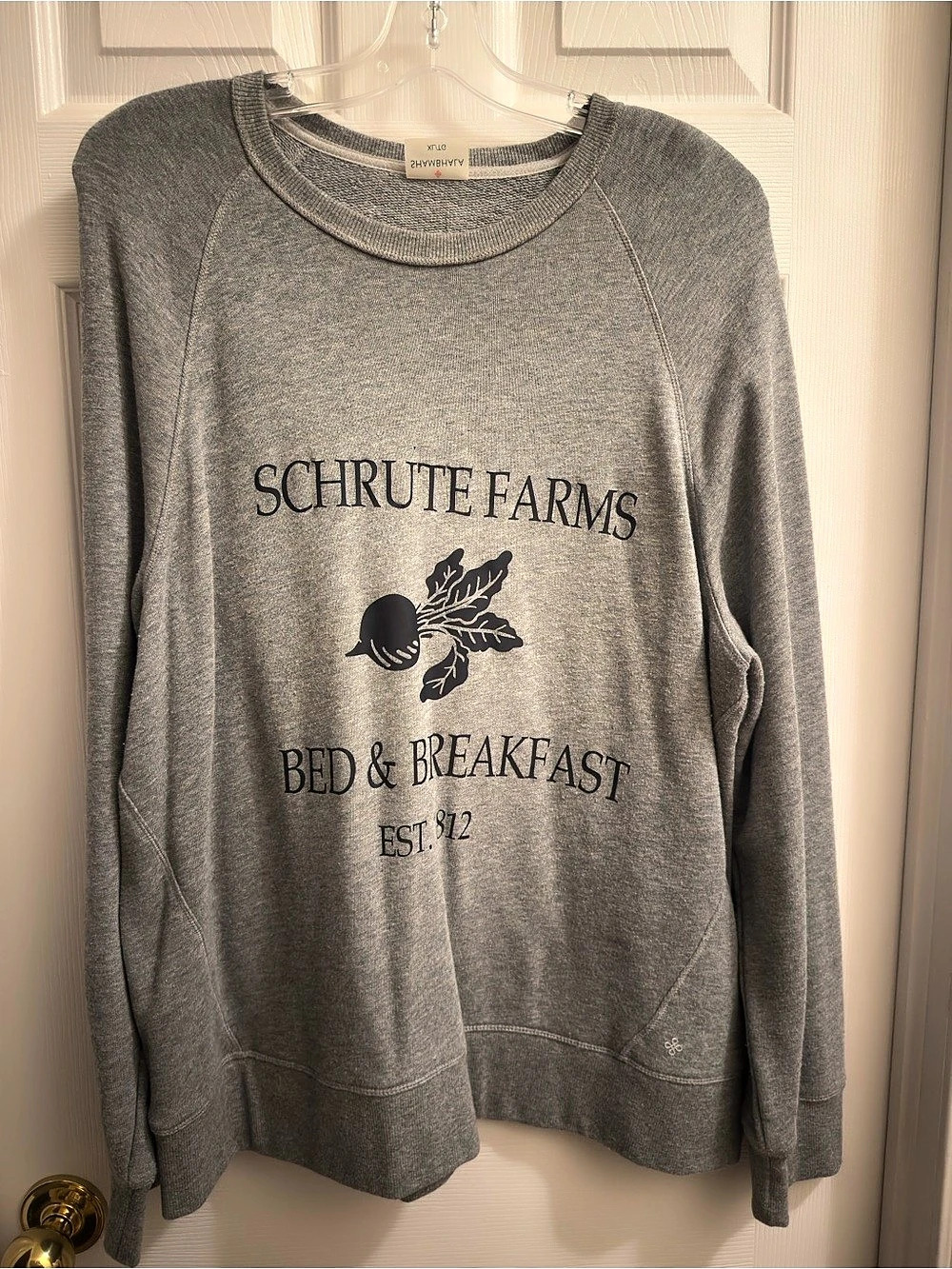 Shambhala Graphic Raglan Sweatshirt in Gray Size XL